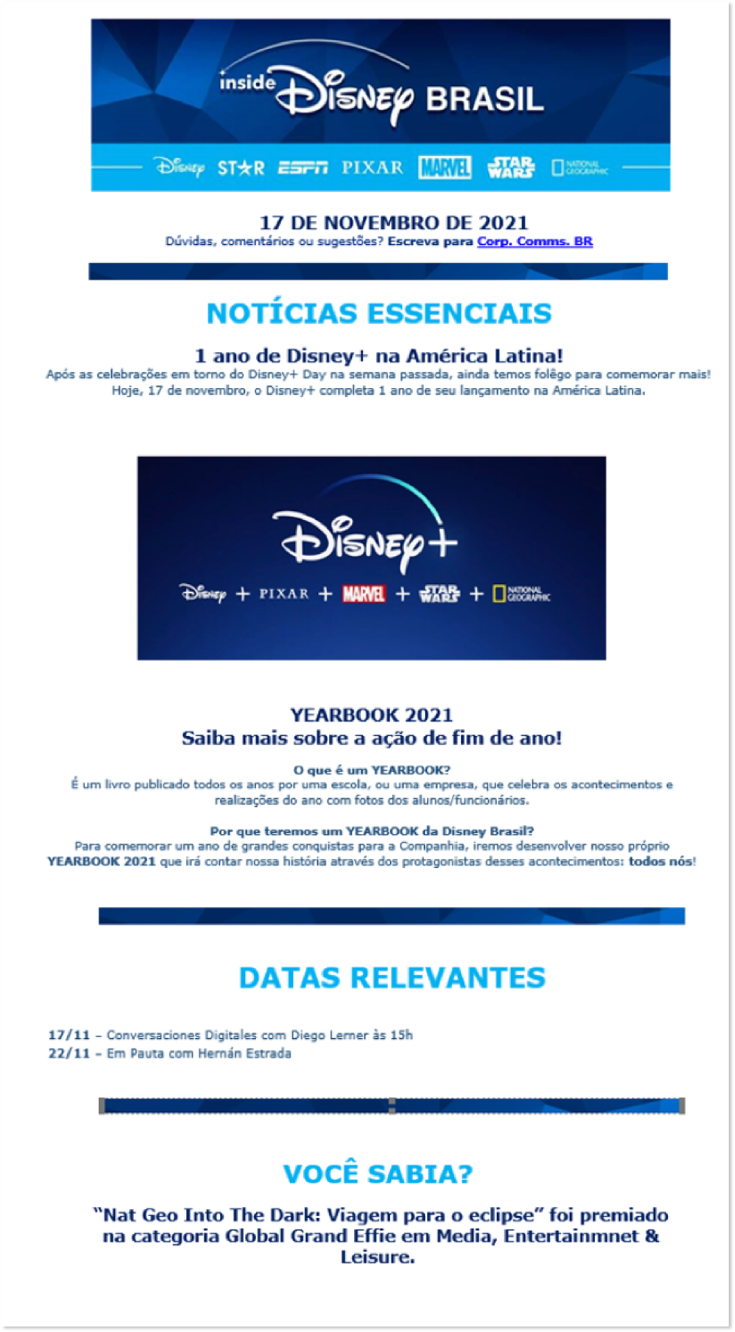 Disney's Newsletter Rebranding